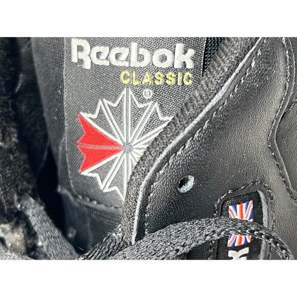 Reebok Classic Black Gum Leather Sneakers Mens 12 - Picture 4 of 8